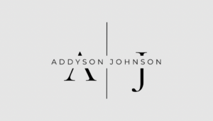 Grey Black Modern Elegant Name Initials Monogram Business Card 2 300x171